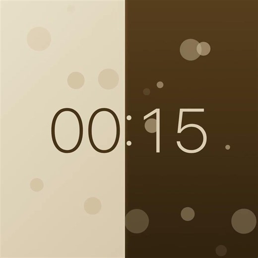 30 Second Cozy Timer | Coffee Espresso | Wipe Visual Countdown Timer Square Animated