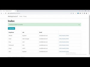 Display Notification Alert After Submit Data in ASP.NET Core