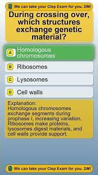 CLEP Biology Meiosis