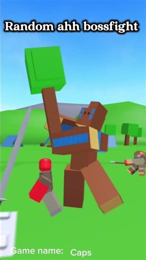 A random ahh boss fight game name: caps