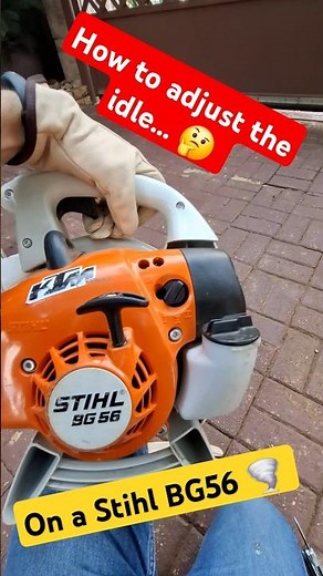 How to Adjust the Idle Speed on a Stihl BG56 Leaf Blower 🌪 #michaelstoolbench #bg56 #leafblower