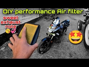 performance air filter loud sound 🏍️🤩