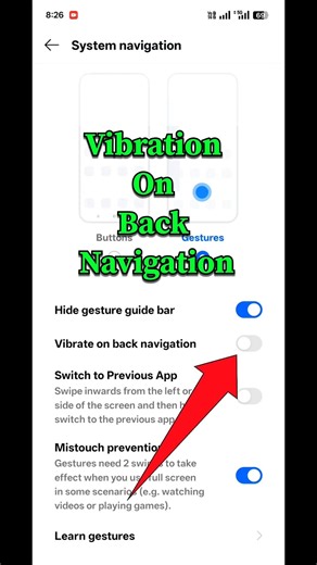 How to Enable Back Button Vibrations on Android | Back Button vibration ON Kaise Kare |#shorts