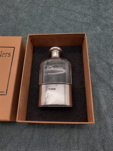 Hip Flask Hallmarked for London 1913, Cut Glass and Sterling Silver in Excellent Condition, Great Gift, Be Ready for the Great Outdoors - Etsy