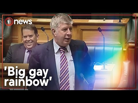 Maurice Williamson's viral 'big gay rainbow' speech | 1News