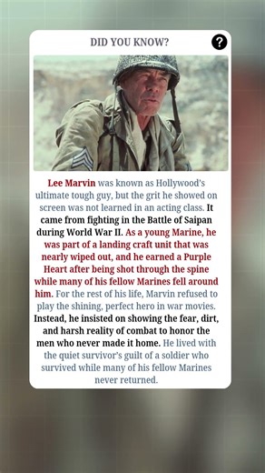 Why Lee Marvin Refused to Play Perfect War Heroes