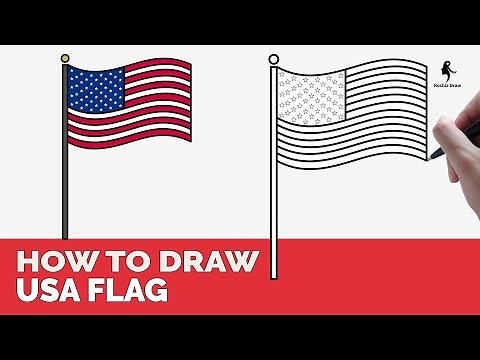 HOW TO DRAW A FLAG OF UNITED STATE OF AMERICA EASY