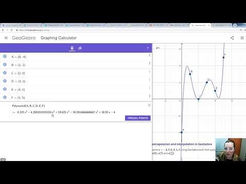 Fitting a polynomial with GeoGebra | Algebraic Calculus One | Anna Tomskova
