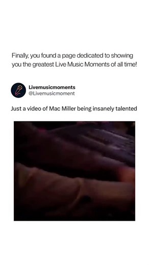 Live Music Moments on Instagram: "Mac Miller picked up a guitar mid-set and launched into an impromptu solo, even tossing the instrument behind his head for a moment of showmanship that surprised the crowd. The moment broke the mold: a rapper turning strings into spectacle, blurring the lines between hip hop energy and rock-guitar flair. Mac always resisted being boxed in as just a “rapper.” He taught himself guitar, piano, bass, and drums and frequently used live instruments in his recordings a