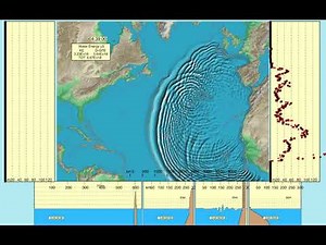 la palma tsunami - the future tsunami that could destroy the us east coast and more,computer sim