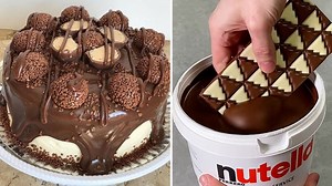 Chocolate cake with truffles and drizzle finish