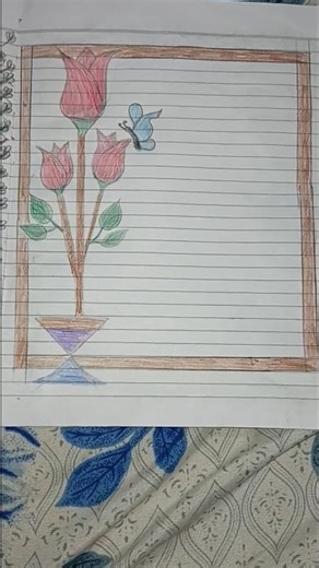 (b.ed Assignment copy )handmade border design 🥰😍