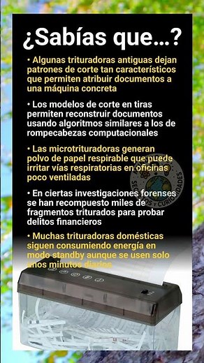 Datos sorprendentes y desconocidos sobre la destructiva trituradora de papel