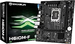 MAXSUN H610 M-ATX Motherboard (H610/ Intel LGA 1700/ Micro ATX/ DDR4/ M.2/ PCIe 4.0/ USB 3.2 Gen1/ 1GbE LAN/HDMI, DP, VGA)