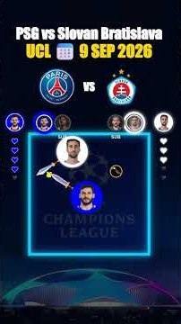 PSG vs Slovan Bratislava UCL 2026! Dembele & Kvara Showdown! #psg #ucl