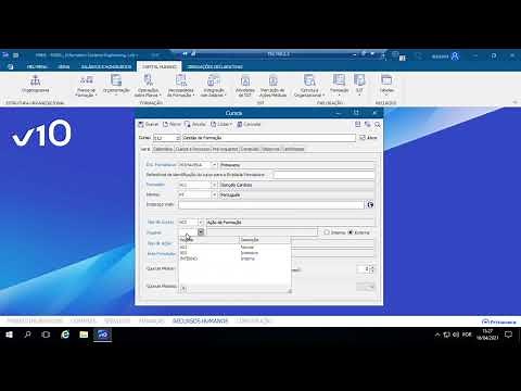 Primavera V10 Recurso Humanos Formação Criação de Cursos