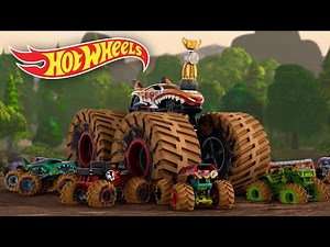 Monster Truck Champions Cup Highlights! 🏆 + More Cartoon Videos for Kids | Hot Wheels