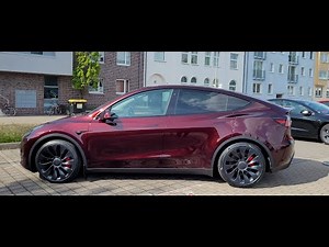 Tesla Model Y Performance Midnight Cherry Red walkaround (4k/60fps)