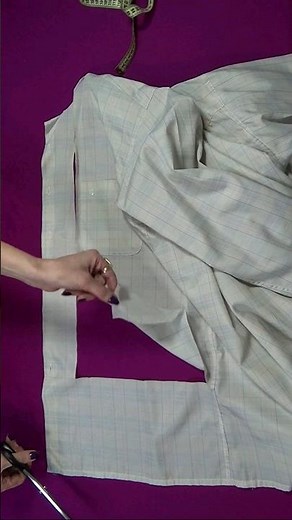 Cozy blouse from a large men's shirt / Step-by-step sewing with a pattern see the link ⬆⬆⬆