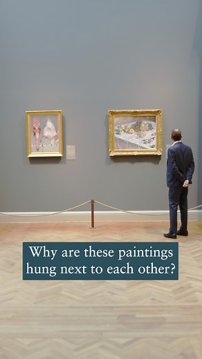 A tale of two paintings. Learn more about friends and fellow Impressionists Claude Monet and Gustave Caillebotte with Emerson Bowyer, Searle Curator of Painting and Sculpture of Europe. https://bit.ly/4jy8Xw7 Works shown: Gustave Caillebotte. "Calf’s Head and Ox Tongue," 1877–1887. Major Acquisitions Centennial Endowment. Claude Monet. "Apples and Grapes," 1880. Mr. and Mrs. Martin A. Ryerson Collection | The Art Institute of Chicago