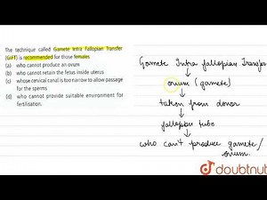 The technique called Gamete intra Fallopian Tranfer (GIFT) is recommended for those females