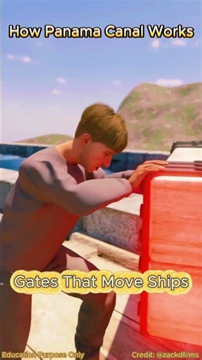 How Water Pressure Controls Giant Gates? The Genius of Canal Lock Engineering #shorts