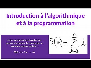 Récursivité #1 : Somme des n premiers entiers positifs