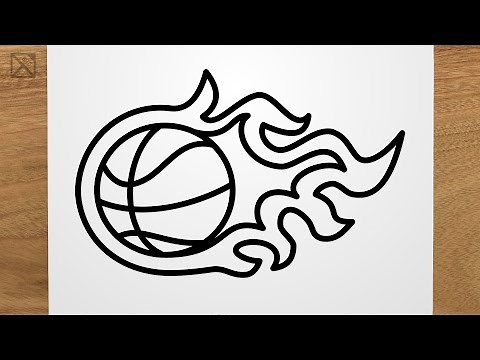 How to draw a BASKETBALL (Ball) step by step, EASY
