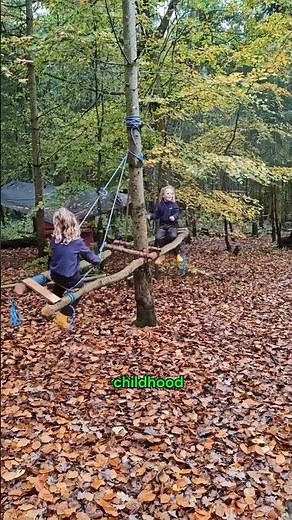 They built a swing from trees and it actually works 😭🌲