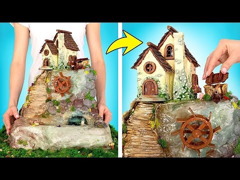 DIY-Brunnen aus Zement, Ton und Epoxidharz