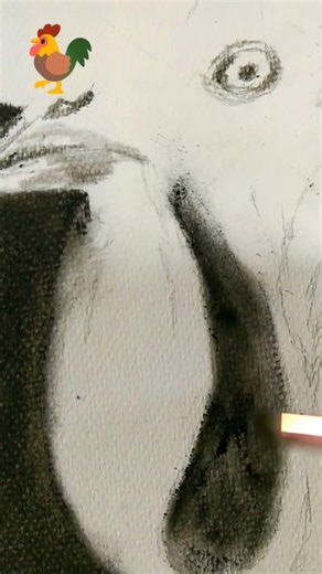 Rooster drawing tutorial step by step brush techniques #pencilportrsit #foryou#drawingtools #oldwork