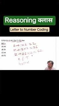 Letter to number कोडिंग tricks #shorts #shortvideo #short #codingdecoding #ssc #reasoningtricks