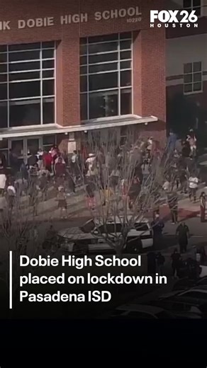 Pasadena ISD's Dobie High School was placed on lockdown after a student reported seeing a person with a firearm on campus, officials say. MORE BELOW ⬇️ | FOX 26 Houston