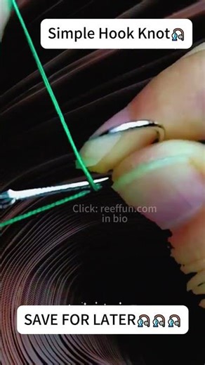 Simple Hook Tying Method | Easy Rig Setup Tutorial 🐟 #reeffun #fishhook