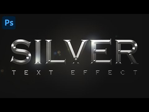 Silver Text Effect in Adobe Photoshop: Easy Tutorial #photoshop