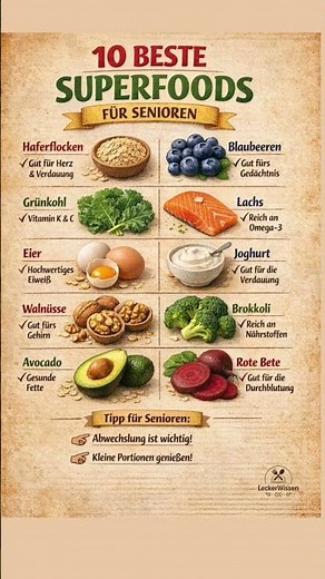 The 10 best superfoods for a healthy old age 🌿