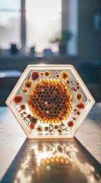 He Sealed Real Honeycomb Inside Crystal-Clear Resin — And It's Breathtaking 🍯✨