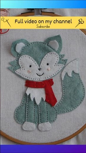 🦊 Winter Fox Felt Appliqué Tutorial! ❄️