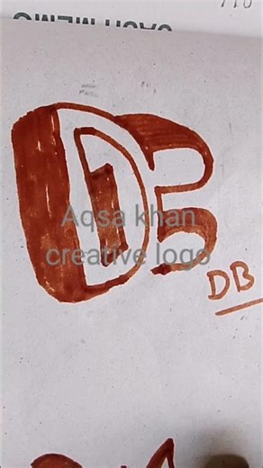 creative stylish logo with letter DB