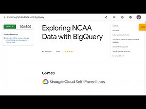 Exploring NCAA Data with BigQuery GSP160