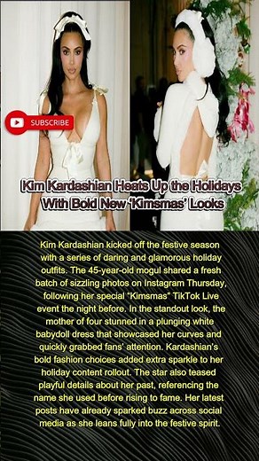 Kim Kardashian’s Racy Holiday Looks Break the Internet Inside Her ‘Kimsmas’ Glam #celebrity