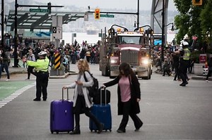 Log truck convoy rolls in - BC News