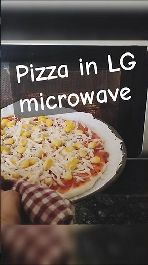 how to make pizza in LG microwave convection oven #pizzaathome #lgmicrowaveoven