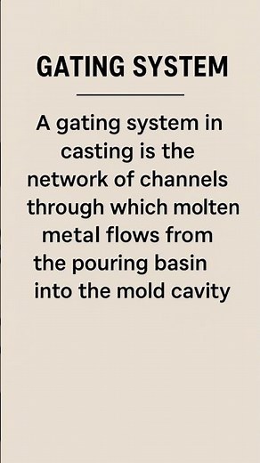 Gating System #CastingProcess #GatingSystem #ManufacturingBasics #FoundryWork
