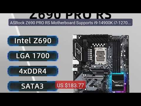ASRock Z690 PRO RS Motherboard Supports i9-14900K i7-12700K i... — Amazing Value 2026 | Must Have!