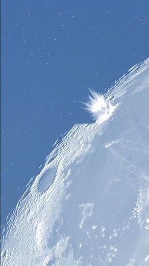 Astronomers sometimes capture small asteroids hitting the Moon’s surface in real time #spacex #snow