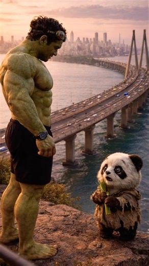 Hulk gets saved by his panda bestie #hulkshorts #friendship #shorts