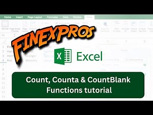 Basics of Excel Count, Counta Countblank