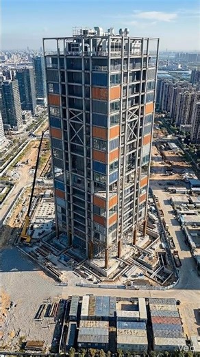 The Craziest Shipping Container Skyscraper Ever Built🤯🏗️ #usa #construction #timelapse