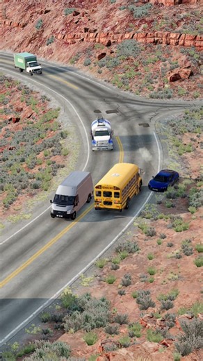 Realistic Highway Car Crashes #358 - BeamNG Drive